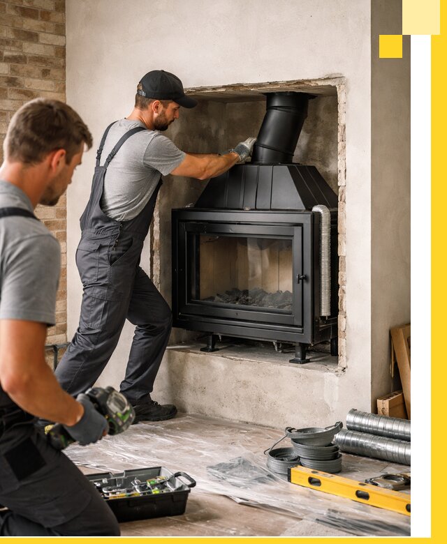 Установка каминных топок в Валуйках: монтаж, подключение