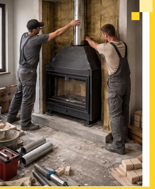 Изготовление и монтаж закрытых каминов в Валуйках под ключ