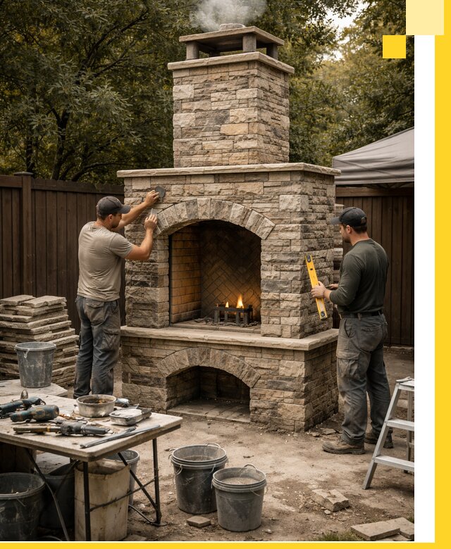 Проектирование и установка уличных каминов в Валуйках