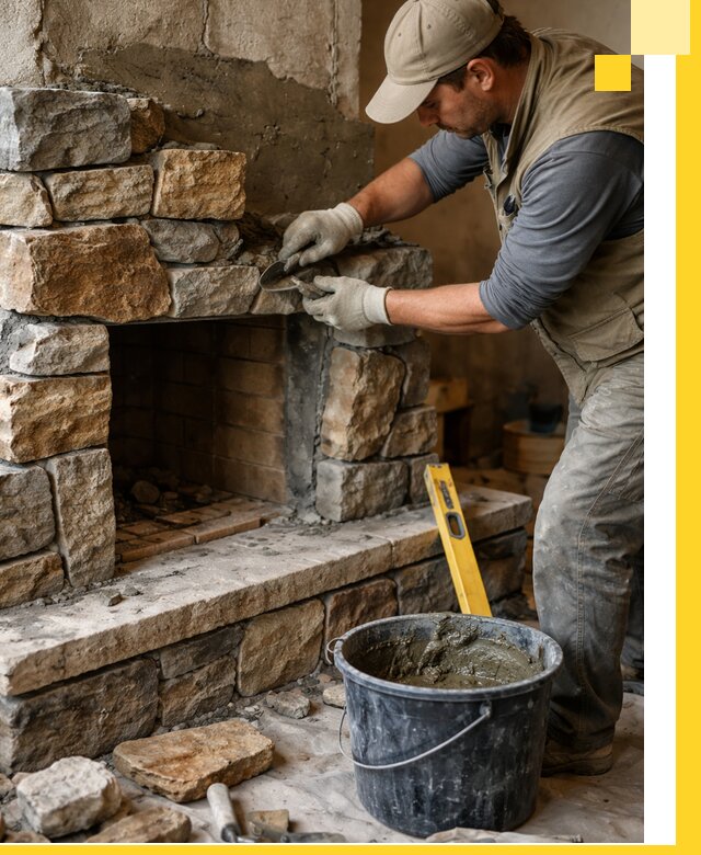 Изготовление и установка каменных каминов под ключ в Валуйках