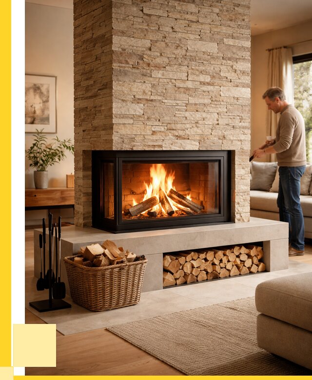 Дровяной камин под ключ в Валуйках от 212900 р. | ЭриданВли