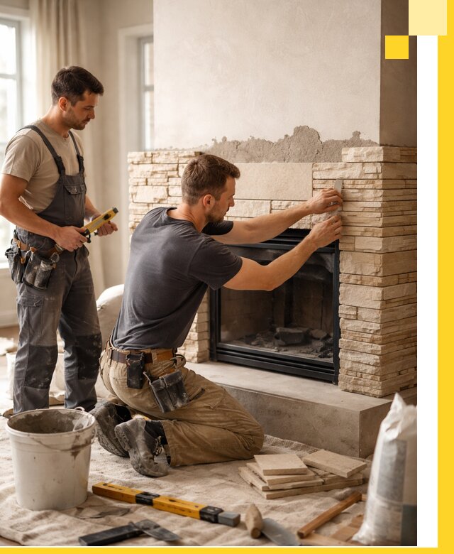 Установка и монтаж каминов для загородного дома в Валуйках