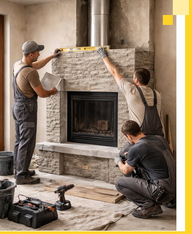 Профессиональный монтаж каминов под ключ в Валуйках для дома