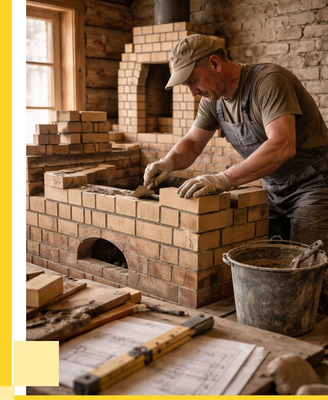 Кладка печей из кирпича в Валуйках цены от 31935 р. - ЭриданВли