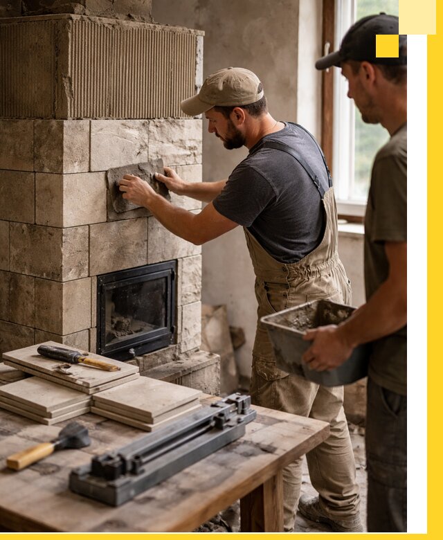 Профессиональная облицовка печей в Валуйках: керамика и камень