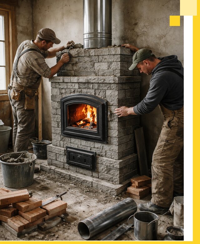 Производство, поставка и монтаж дровяных печей в Валуйках