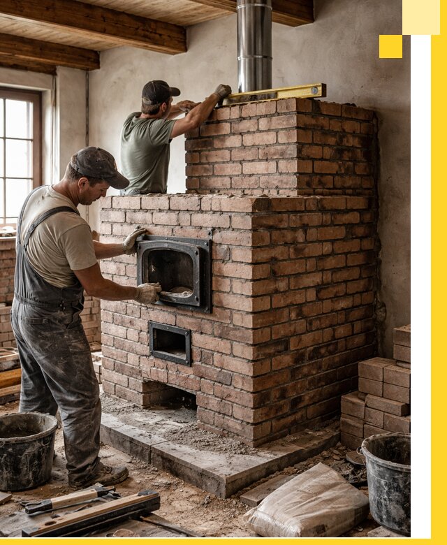 Печи для загородного дома под ключ в Валуйках — монтаж и сервис