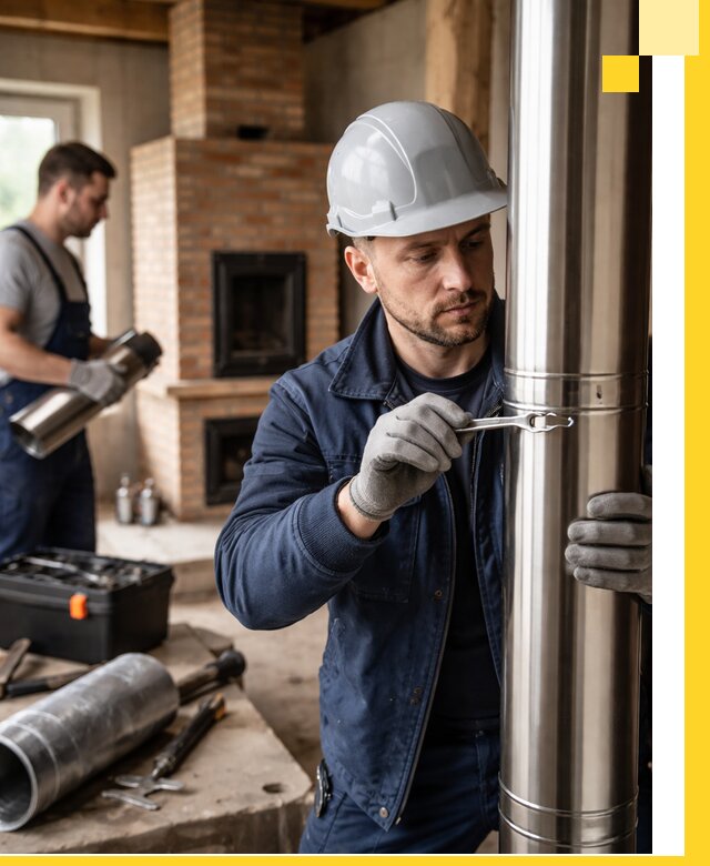 Профессиональный монтаж дымоходов для печей в Валуйках