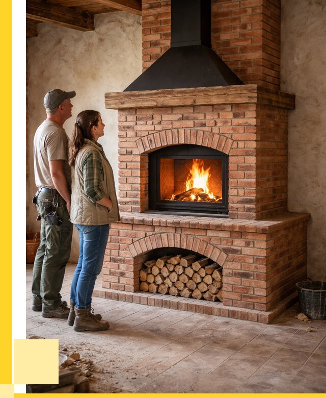 Печи камины из кирпича в Валуйках от 127740 р. | ЭриданВли