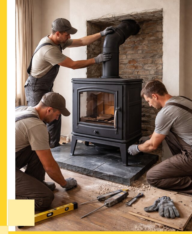 Монтаж печи камина в частном доме в Валуйках от 26613 р. | ЭриданВли