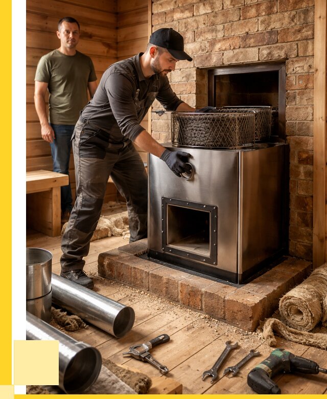 Монтаж банных печей под ключ в Валуйках от 19161 р., ЭриданВли