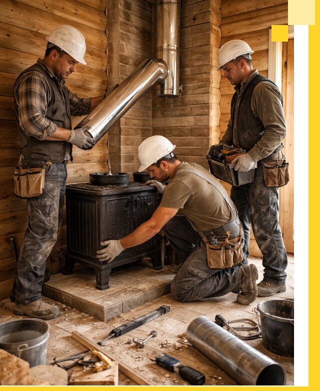 Профессиональный монтаж банных печей и дымоходов в Валуйках
