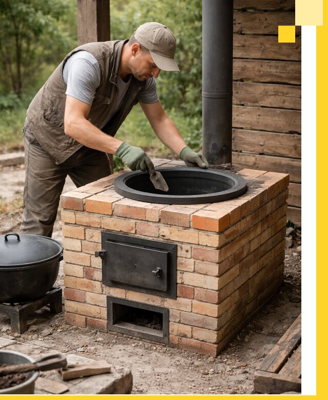 Изготовление и установка печей для казана в Валуйках под ключ