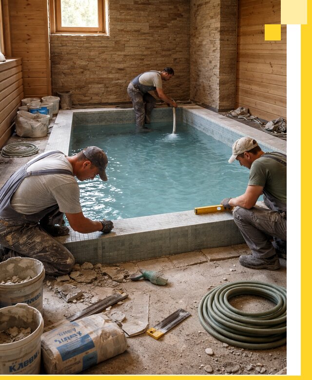 Проектирование и строительство бассейнов для бани в Валуйках