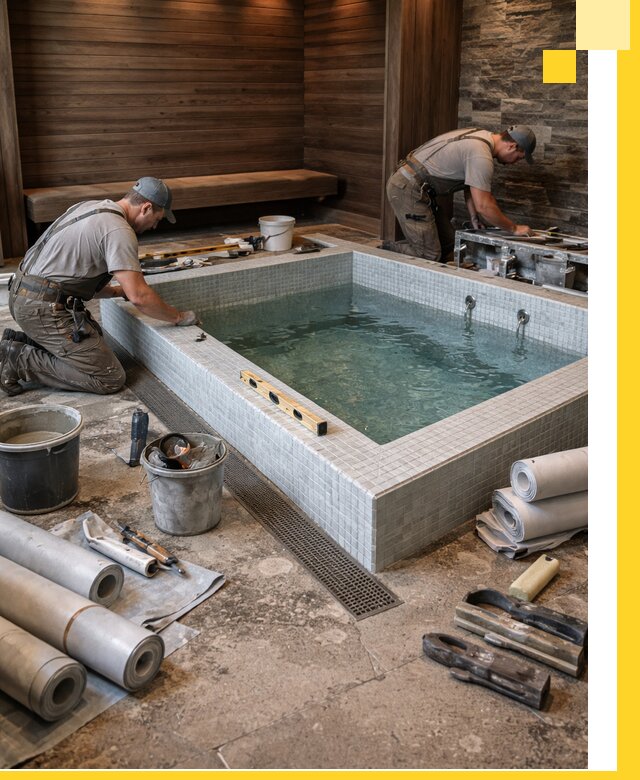 Установка и строительство бассейнов для сауны в Валуйках