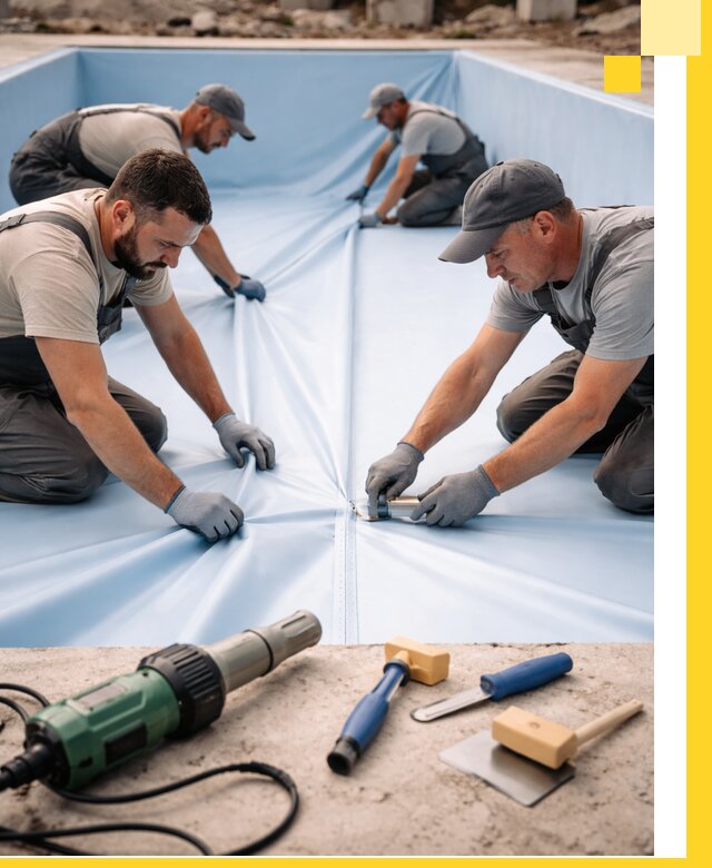 ПВХ пленка для бассейнов с монтажом и гарантией в Валуйках