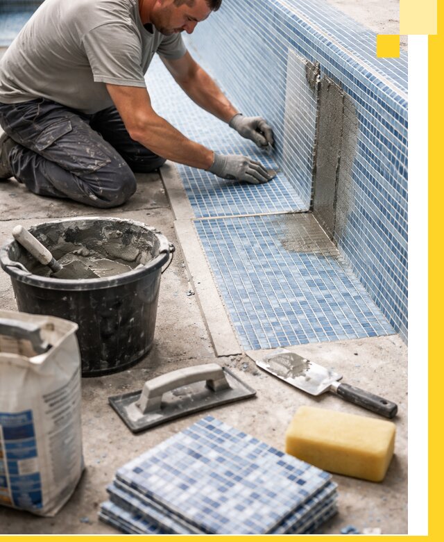 Укладка и ремонт мозаики для бассейнов под ключ в Валуйках