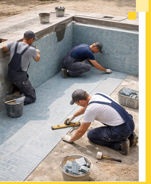 Укладка и установка плитки для бассейнов под ключ в Валуйках