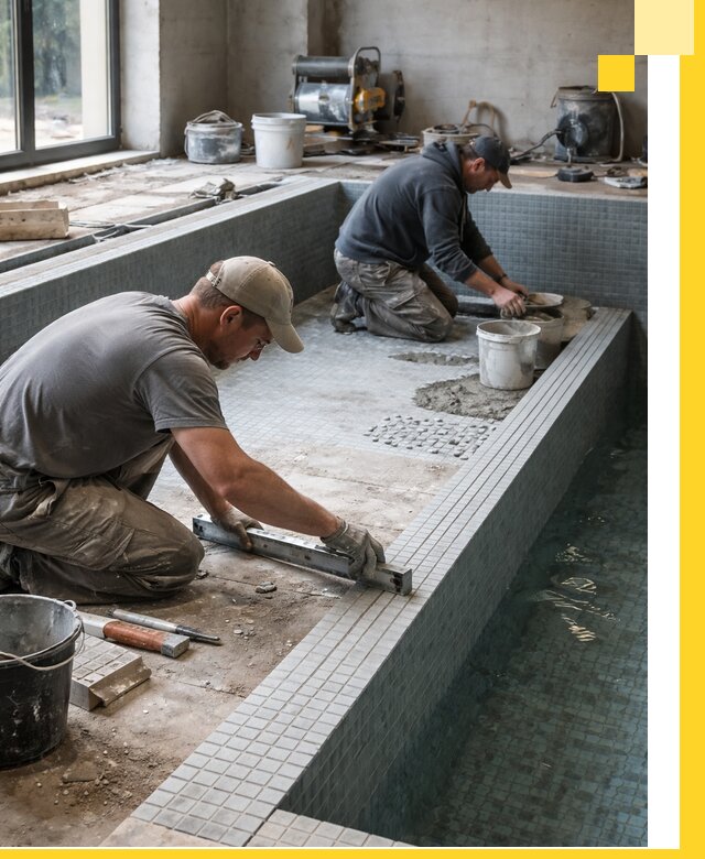 Строительство бассейна в частном доме в Валуйках под ключ