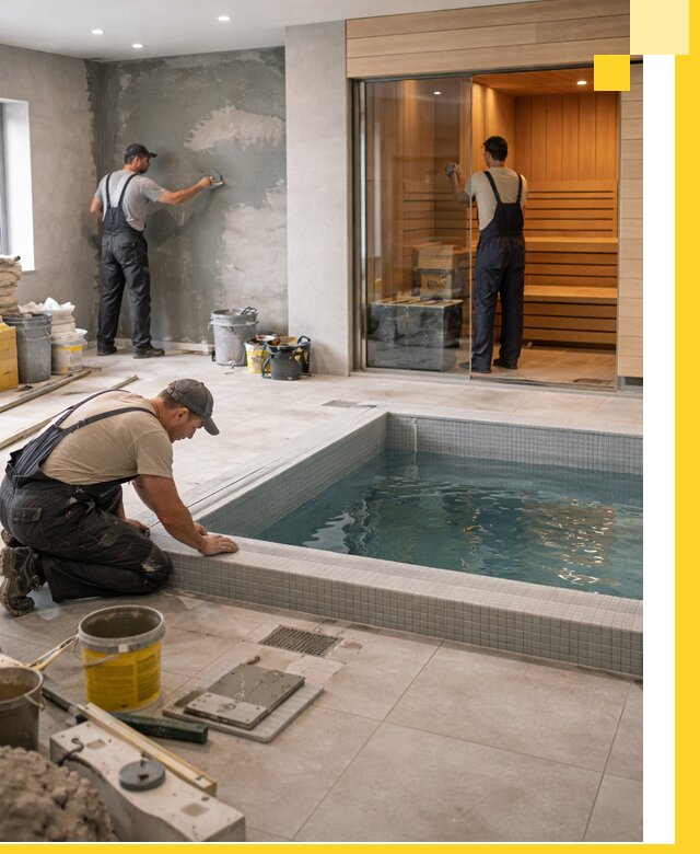 Проектирование и строительство сауны с бассейном в Валуйках