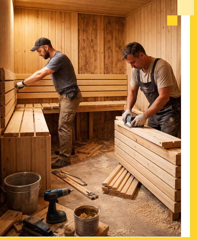Профессиональный комплексный ремонт саун под ключ в Валуйках