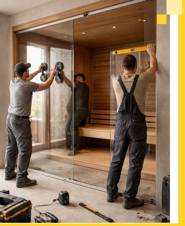 Производство и монтаж стеклянных саун под ключ в Валуйках