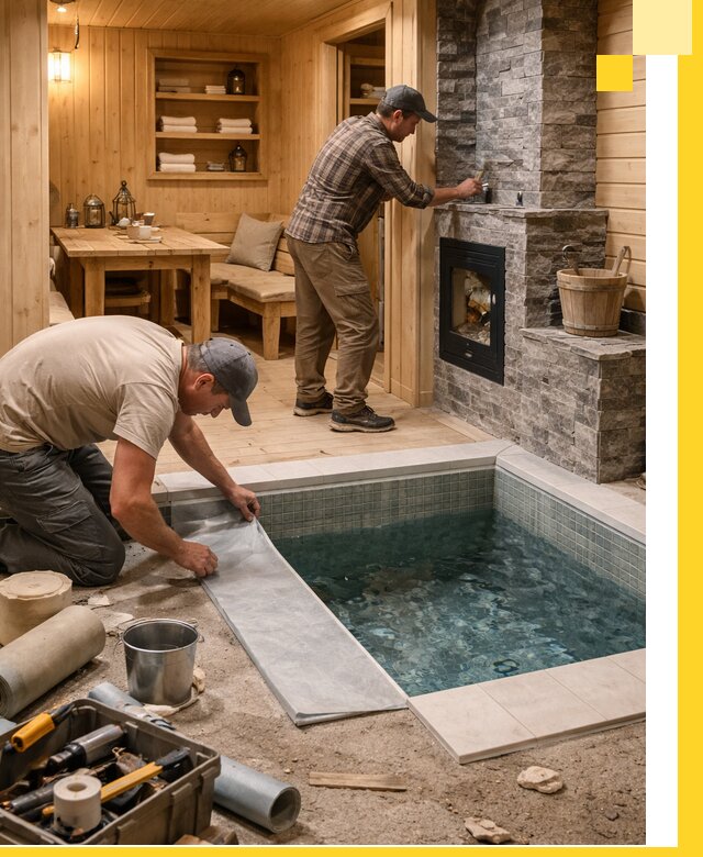 Строительство бань с комнатой отдыха под ключ в Валуйках