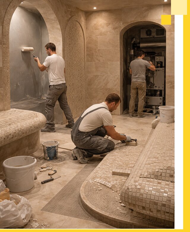 Строительство бани с хамамом и бассейном под ключ в Валуйках