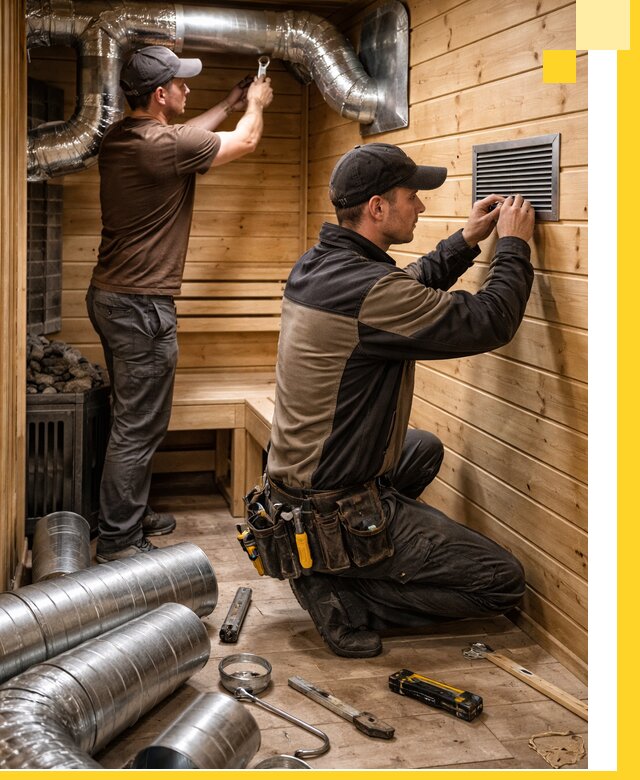 Проектирование и монтаж вентиляции бани в Валуйках под ключ