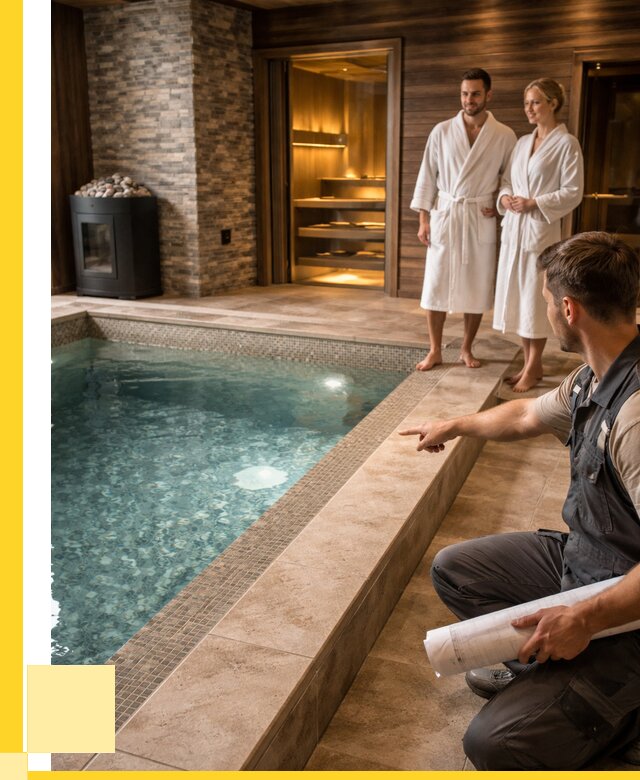 Проект бани с бассейном под ключ в Валуйках от 69193 р. | ЭриданВли