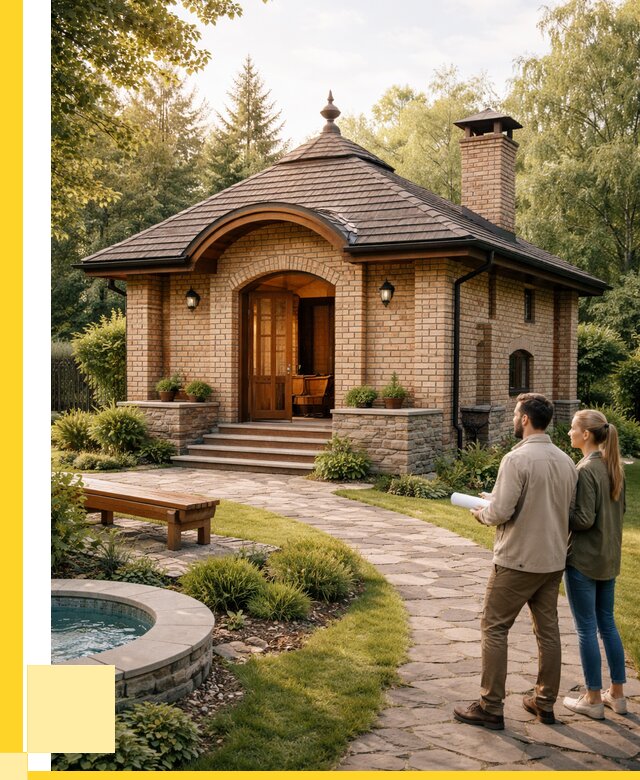 Проект кирпичной бани в Валуйках от 31935 р. | ЭриданВли