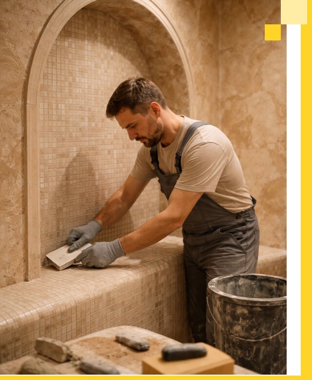 Профессиональная отделка хамамов с мозаикой под ключ в Валуйках