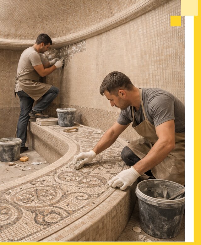 Плитка для хамама в Валуйках, укладка, подбор и поставка